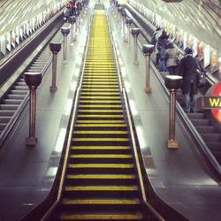 Escalator at subway station