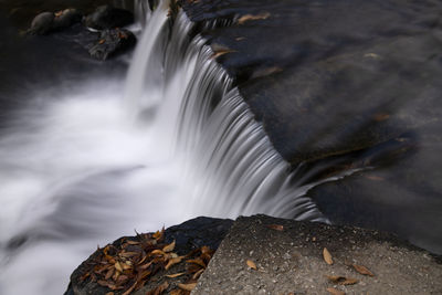 Close-up of waterfall