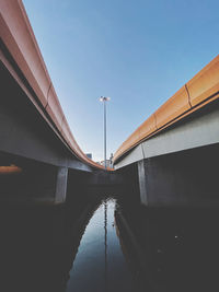 Bridge over canal amidst buildings against sky
