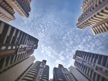 Low angle view of buildings against sky