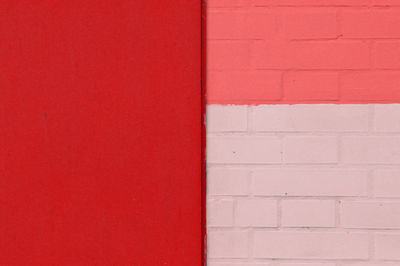 Full frame shot of red wall