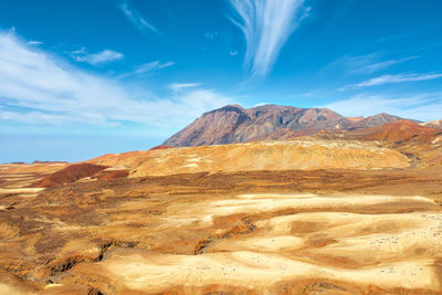 Scenic view of mountain against sky