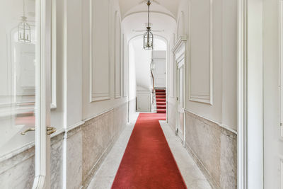 Empty corridor of building