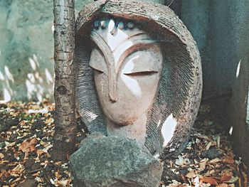 Close-up of old statue