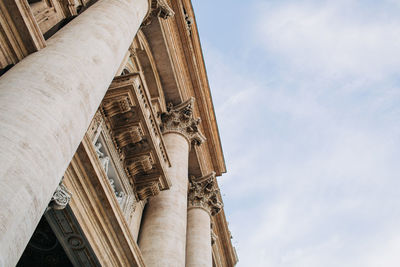 Low angle view of historical building against sky