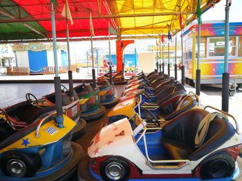 View of carousel in amusement park