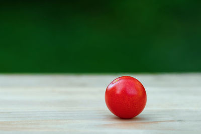 Close-up of apple on table