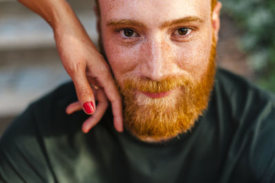 Close-up portrait of man smiling