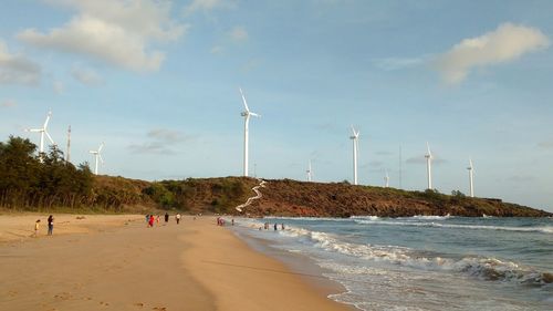 Panoramic view of beach against sky