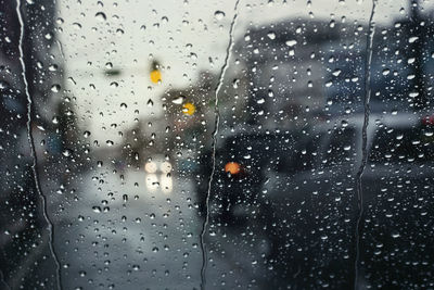 Raindrops on glass window