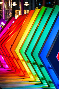 Close-up of multi colored lights