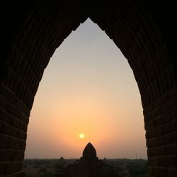 Scenic view of landscape against sky during sunset