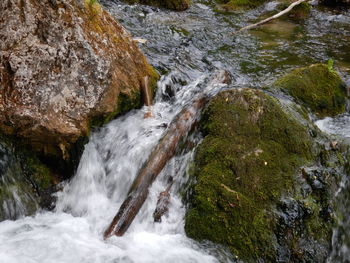 Scenic view of waterfall