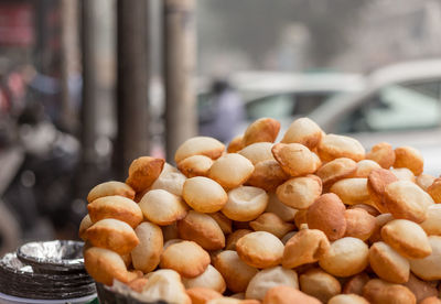 Close-up of new delhi street food