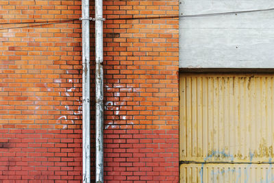 Brick wall of old building