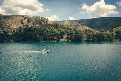 Scenic view of calm lake