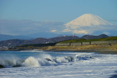 Scenic view of sea against sky