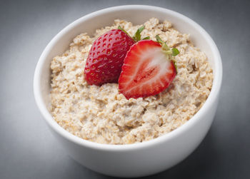 High angle view of breakfast served in bowl