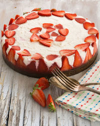 Close-up of cake on table