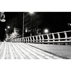 Illuminated street light at night