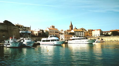 Alghero sardinia italy harbor view from the sea 