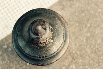 Close-up of metal container