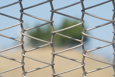 Full frame shot of fence during sunny day