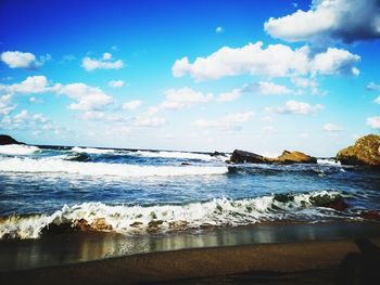 Scenic view of sea against sky