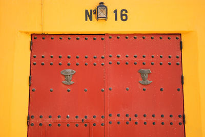 Close-up of yellow fire hydrant