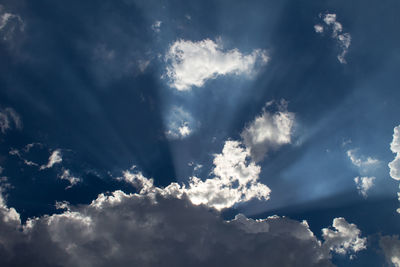 Low angle view of cloudy sky