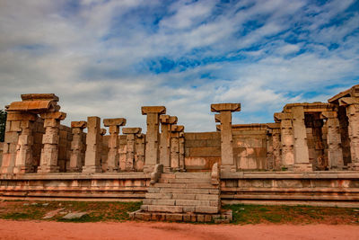 Vithala temple hampi ruins antique stone art from unique angle