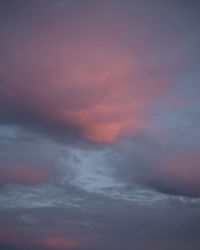 Scenic view of dramatic sky during sunset