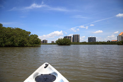 Scenic view of river against sky