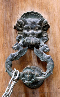 Close-up of door knocker