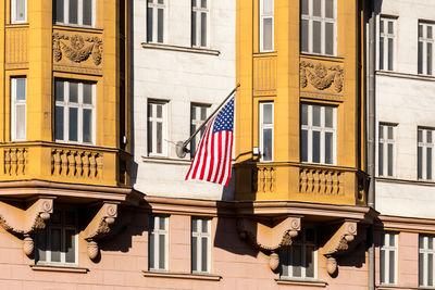 Low angle view of buildings in city