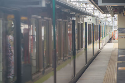 Train at railroad station