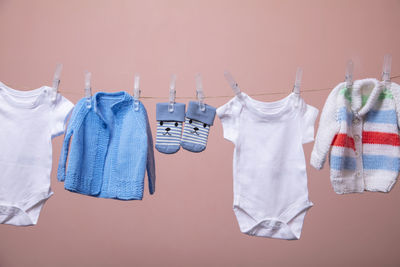 Clothes drying on clothesline