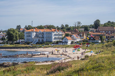 View at sandvig beach, bornholm, denmark