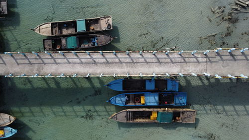 High angle view of bridge