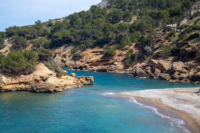 Beautiful detail views of mallorca, its beaches and mediterranean sea,