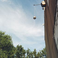 Low angle view of disco ball