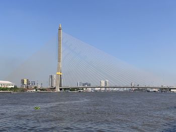 View of bridge over sea against sky