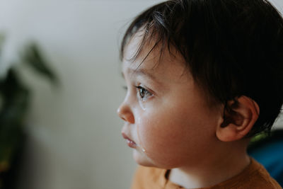 Close-up portrait of cute girl