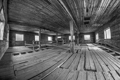 Empty corridor in old building