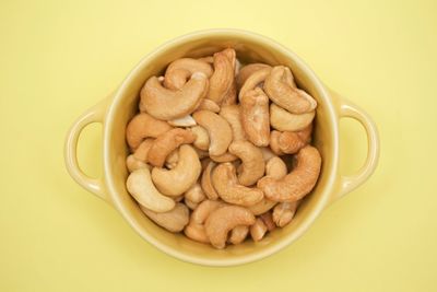 Directly above shot of pasta in bowl