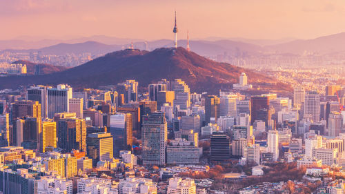 High angle view of cityscape