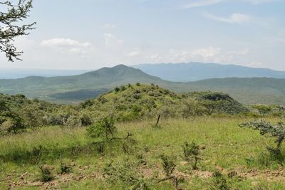 The panoramic mountain landscapes in rural kenya, oloroka mountain range, kenya