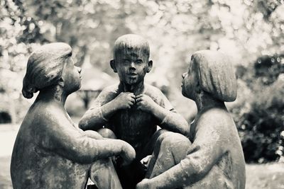 Rear view of angel statue