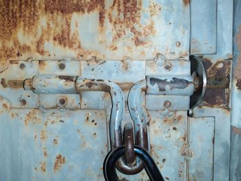 Full frame shot of rusty metal door