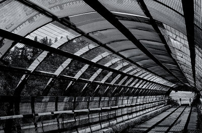 Low angle view of railroad station platform